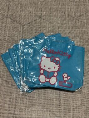 Hello Kitty Blue Kids Tote with Pink & White Character Print